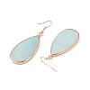 Natural Amazonite Teardrop Dangle Earrings EJEW-G331-01G-10-4