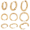 9 Pairs 3 Styles 304 Stainless Steel Huggie Hoop Earrings EJEW-BBC0002-31-1