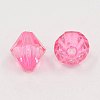 Faceted Bicone Transparent Acrylic Beads DBB8mm09-1