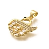 Rack Plating Brass Micro Pave Cubic Zirconia Pendants KK-L226-018G-2