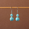 Bohemian tassel turquoise earrings JU8957-34-1