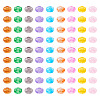  90Pcs 9 Colors Transparent Crackle Acrylic Beads MACR-TA0001-28-2