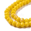 Electroplate Opaque Solid Color Glass Beads Strands EGLA-A034-P2mm-L02-3