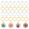 120Pcs 2 Colors Alloy Open Back Bezel Pendants FIND-AR0005-93-1