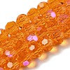 Electroplate Transparent Glass Beads Strands EGLA-A035-T8mm-L05-1