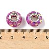 Transparent Resin Rondelle European Beads RESI-S023-10-3