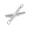 304 Stainless Steel Letter Connector Charms STAS-M108-01P-24-2