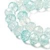 Transparent Crackle Glass Beads Strands CCG-L050-01A-07-2