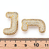 Brass Micro Pave Cubic Zirconia Pendants KK-N254-06G-J-3