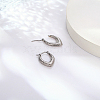 Non-Tarnish 304 Stainless Steel Hoop Earrings AJ0524-2-2