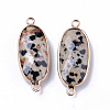 Natural Dalmatian Jasper Links Connectors G-R472-03F-2