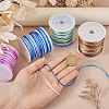  4 Rolls 4 Colors Segment Dyed Nylon Chinese Knotting Cord NWIR-TA0001-05-6