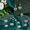   24Pcs 12 Styles Synthetic Turquoise Pendants PALLOY-PH0002-19-5