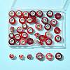 40Pcs 20 Styles Resin & Glass European Beads RPDL-FS0001-03-7