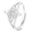 Witch Knot 925 Sterling Silver Finger Rings for Women FS-WG40E9F-01-4