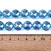 Electroplate Transparent Glass Beads Strands EGLA-ZX001-01A-06-4