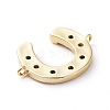 Brass Micro Pave Cubic Zirconia Links connectors ZIRC-G157-54G-2