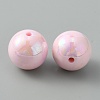 Pearlized Plastic Round Beads KY-WH0004-06E-1