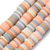 Handmade Polymer Clay Beads Strands CLAY-R089-6mm-108-1