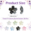 30Pcs Electroplate Transparent Glass Beads GLAA-YW0005-02A-3