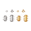 Brass Magnetic Slide Lock Clasps KK-TA0007-17-14