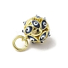 Brass Enamel Charms KK-E092-12G-01-2