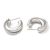 Ring Brass Stud Earrings for Women KK-C028-03P-2