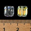 100Pcs Transparent Electroplate Glass Beads GLAA-K064-08A-AB01-3