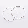 316 Surgical Stainless Steel Hoop Earrings Findings STAS-K146-039-25mm-0.8-1