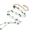 Glass Faceted Round Beaded Chains CHS-N003-07-5