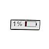 Rectangle with Word 1% Enamel Pin VALE-PW0001-061B-1