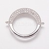 Brass Cubic Zirconia Links KK-P134-62P-1