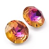 Pointed Back & Back Plated Glass Rhinestone Cabochons RGLA-J012-10mm-001VB-6