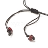 Natural Garnet Chips Braided Bead Bracelet X-BJEW-JB08019-12-5