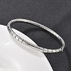 Texture 304 Stainless Steel Bangles for Women BJEW-Z092-14P-1