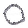 Natural Labradorite Bead Stretch Bracelets BJEW-K213-33-2