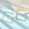 Ion Plating(IP) 304 Stainless Steel Square Stud Earrings for Women EJEW-M089-06G-1