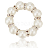 12Pcs Alloy & Imitation Pearl Beads Napkin Rings AJEW-CP0006-65-6