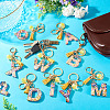 Alloy Resin Polygon Keychains KEYC-TADJ0002-03G-Z-4