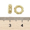 Brass Micro Pave Cubic Zirconia European Beads KK-K297-50G-2