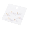 6 Pcs Brass Mirco Pave Clear Cubic Zirconia Ear Studs EJEW-S218-01G-06-2
