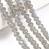 Electroplate Glass Beads Strands EGLA-A044-J4mm-L10-4