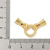 Brass Micro Pave Cubic Zirconia Fold Over Clasps KK-P277-42G-3