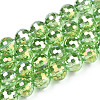 Transparent Electroplate Glass Bead Strands EGLA-TAC0003-04H-1