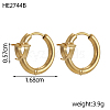 304 Stainless Steel Hoop Earring STAS-OY012-01G-2