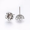 Non-Tarnish 201 Stainless Steel Stud Earring Settings STAS-I095-12P-2