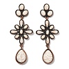 Alloy Synthetic Turquoise Dangle Stud Earrings EJEW-U053-06R-4