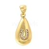 Rack Plating Brass Micro Pave Cubic Zirconia Pendants KK-L226-102G-U-1