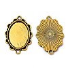 Tibetan Style Alloy Cabochon Connector Settings TIBE-N011-25AG-RS-2