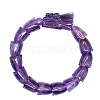 Natural Amethyst Beads Stretch Bracelets for Men PW-WG4D073-04-1